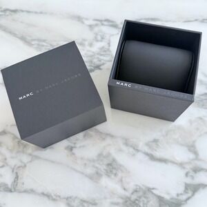 Marc by Marc Jacobs Watch Box Matte Black Square Storage Case with Pillow
